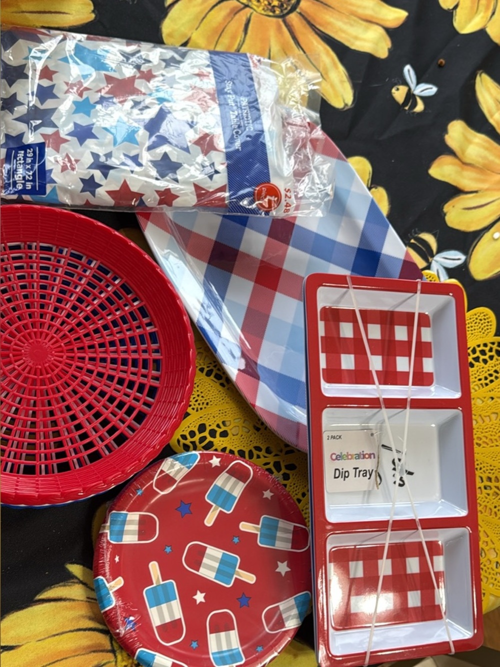 Lot- Red, White and Blue party Decor